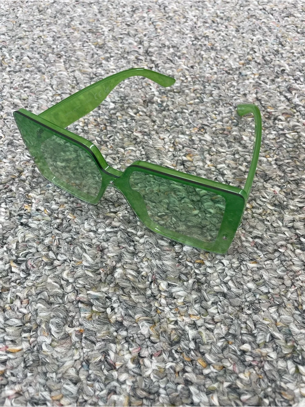 Fashion Nova Green Oversized Square Sunglasses